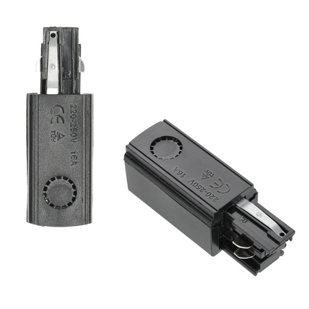 Stromversorgung für 3-Phasen-Sammelschiene Rechtsseitige Stromversorgung Schwarz Kobi