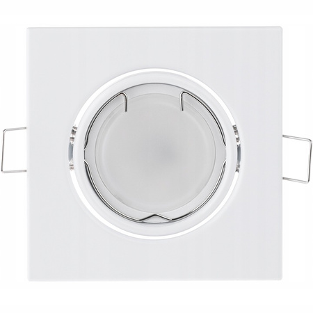 Einbaustrahler GU10, MR16 Einbauspot HALOGEN Quadrat beweglich Weiße Blech PICTOR LUMILED