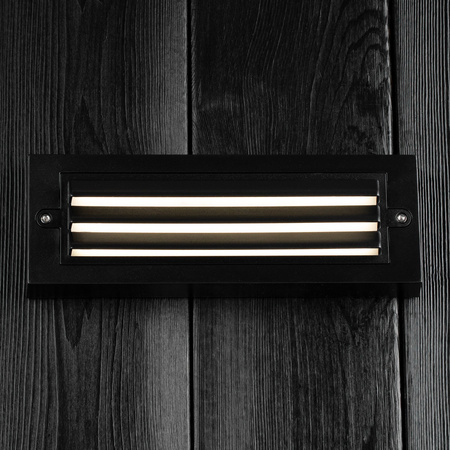 Gartenwandleuchte Elevation LED Wandleuchte 6W SCHWARZ POLA