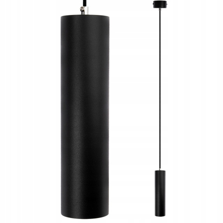 Deckenhängelampe 1xGU10 CIRUS Überhang Tuba Schwarz 24cm