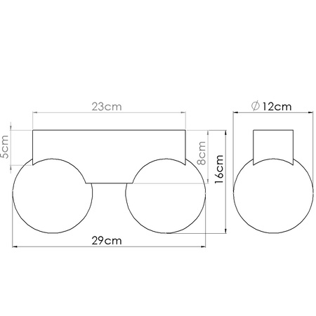 Deckenleuchte 2x G9 Naturholz BULBO Peach Puff SL.1683 Sollux