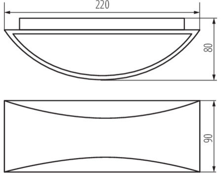 Außenleuchte LED-WANDLAMPE BISO Graphit 8W 140lm 840 Neutral IP54 Kanlux