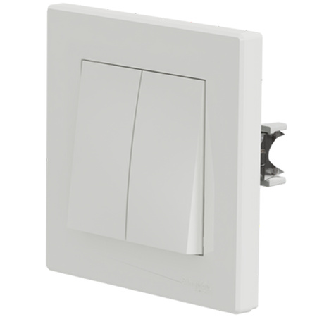 Zweipoliger Unterputz-Kerzenschalter Asfora IP20 in Weiß