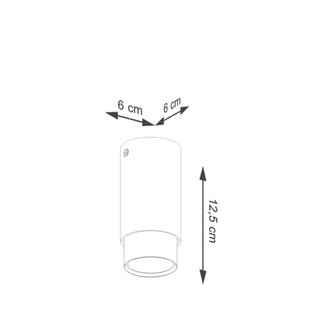 Deckenleuchte Leuchte Aufbauleuchte Tuba Spot GU10 Schwarz Chrom Nero Bittersweet Shimmer SL.1408 Sollux