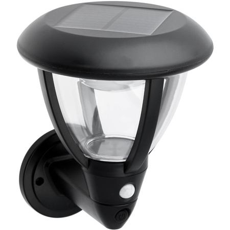 Solar-Gartenwandleuchte Elevation LED-Wandleuchte mit Bewegungs- und Dämmerungssensor 4000K IP44