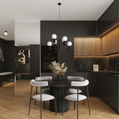 Kronleuchter Pendelleuchte 6x G9 Aluminium Schwarz Halo French Sky SL.1830 Sollux