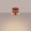 Tuba Spot Decke Plafond Lampe 3x GU10 Ocker Rot Ring Bittersweet Shimmer SL.1509 Sollux