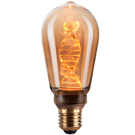 Dekorative LED Lampe E27 ST64 3,5W 130lm 1800K Warm 320° DecoVintage Amber Pillar GOLDLUX (Polux)