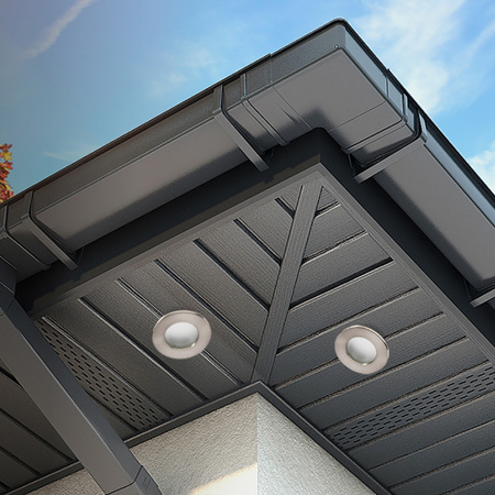 HALOGEN Einbaustrahler IP44, Deckenstrahler Badezimmer Satin AQUS + LED GU10 36° 1.5W 4000K LUMILED