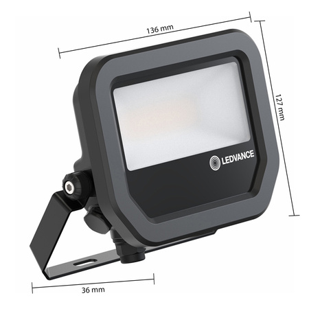 LED-Flutlicht 8W 1200lm 6500K IP66 Schwarz LEDVANCE Flutlicht