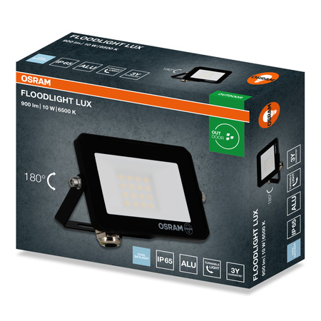 LED-Strahler Halogen-Außenstrahler 10W 6500K 900lm IP65 FLOODLIGHT LUX OSRAM