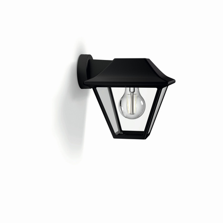 Gartenleuchte LED Wandleuchte ALPENGLOW myGarden E27 IP44 Downward Lantern Schwarz PHILIPS