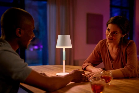 GO PORTBALE LED-Schreibtischlampe Weiß EU/UK 6W CCT RGB PHILIPS HUE Bluetooth Zigbee