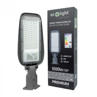 LED-Straßenlampe 50W 6500lm 4000K Neutral IP65 130lm/W PREMIUM Ecolight