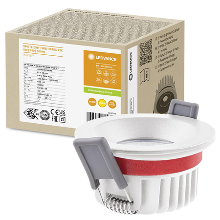 LED-Panel bündig montiert Spot-Leuchte 8W 680lm CCT dimmbar Mesh White Fire Rated Ledvance