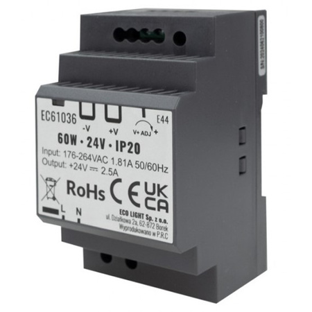 DIN-Schiene Led Premium Line 60W 24V Ecolight-Stromversorgung