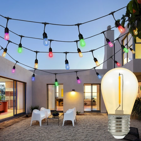 LED Lampen E27 FILAMENT 0,3W für PARTY GOLDLUX Girland (Polux) KIT OF 2 Pcs.