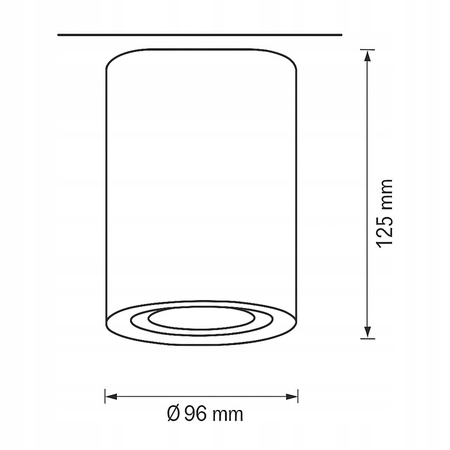 Aufputz-Halogenröhren-Reflektor Spot GU10 rund beweglich schwarz gemastert