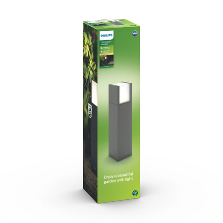 LED-Gartenleuchte für den Außenbereich ARBOR myGarden 6W 2700K IP44 Mast 40cm Anthrazit PHILIPS