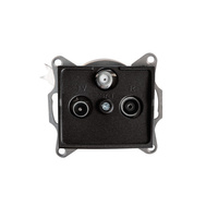 Steckdose 3fach mattschwarz LOGI KANLUX RTV-SAT