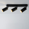 Deckenlampe LED Strahler 3x GU10 Röhre Spot ELIGIS Schwarz LUMILED
