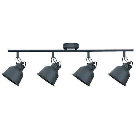 Wand- & Deckenstrahler 4x E14 Schwarz NIKO Sanico Goldlux