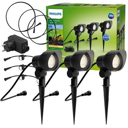 Basisset SPOT Pack GardenLink-Leuchten 3x6W 12V 2700K IP44 Anthrazit PHILIPS