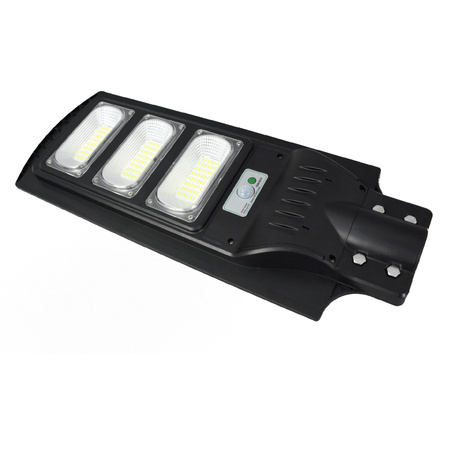 LED Fluter 200-1000lm 6000K IP65 10W Solar Schwarz mit Bewegungs- und Dämmerungssensor + Fernbedienung STREET-9 GOLDLUX (Polux)