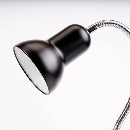 Schreibtischlampe Tisch Verstellbar DONA Schule Nachtlicht E27 Clip Schwarz LUMILED