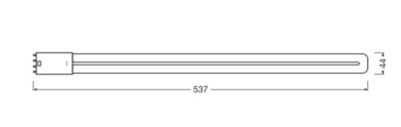 LED Lampen DULUX 2G11 25W = 55W 2950lm 3000K Warmweiß FILAMENT LEDVANCE