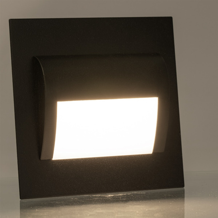 DECORUS Treppenleuchte LED-Lampe 1,2W Schwarz ProVero Neutral 4000K 12V DC