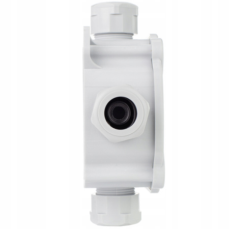 Aufputzmontierter hermetischer Installationskasten PG16 75x75x33mm Splitter mit Drosseln Grau PAWBOL