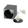 Aufputz-HALOGEN-Wasserdichtes Aluminium-SPOT-TUBE 95 mm IP44 Schwarz AQUARIUS SQUARE Kobi