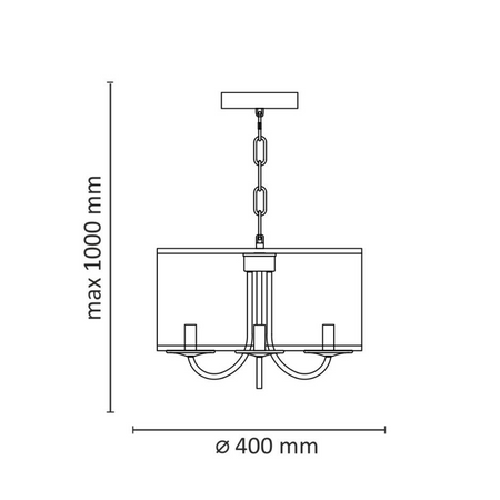 Hängelampe 3x E14 Schwarz Soho Sanico Goldlux