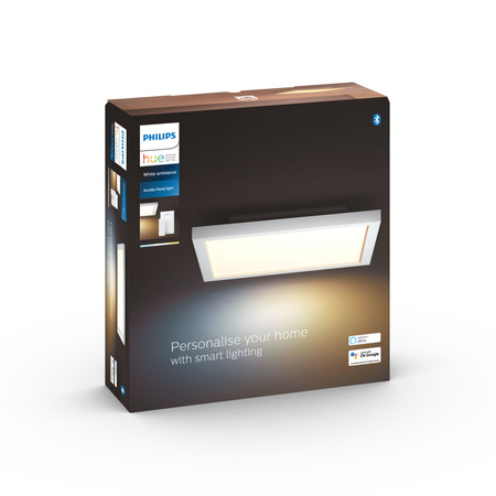 LED-Anbaupanel Aurelle Weiß 19W CCT 30cm PHILIPS HUE Bluetooth + Dimmerschalter