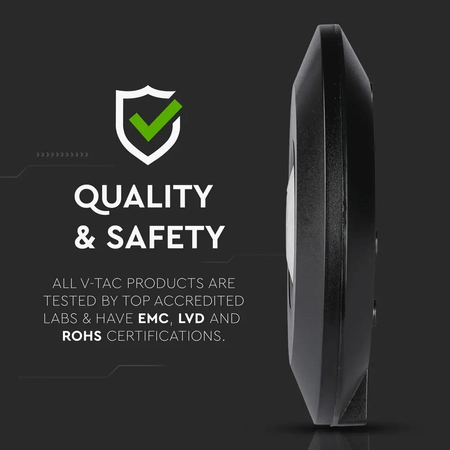 Infrarot-PIR-Bewegungsmelder 360° IP20 SCHWARZ Deckenmontage Wandmontage verstellbar V-TAC