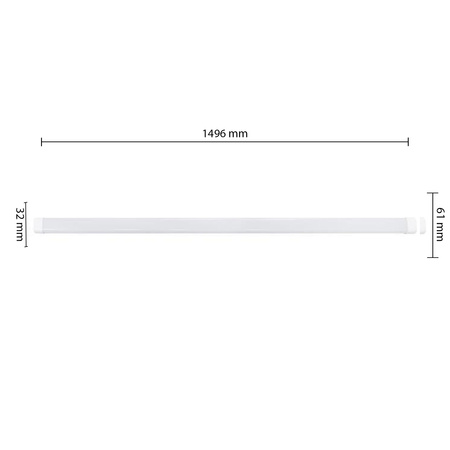 LED Lineare Leuchte 54W 5820lm 6500K Kalt 120° Weiß Flach Masterled