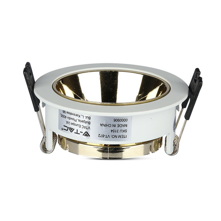 Deckeneinbauleuchte GU10 Öse rund Weiß/Gold VT-872 V-TAC