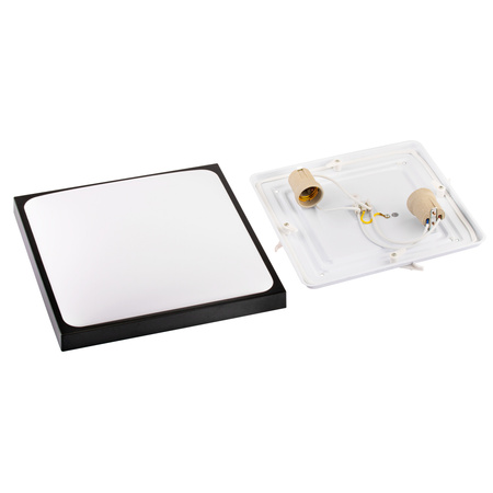 LED-Deckensegel 2x E27 DUALIO Quadratisch IP44 30cm LUMILED