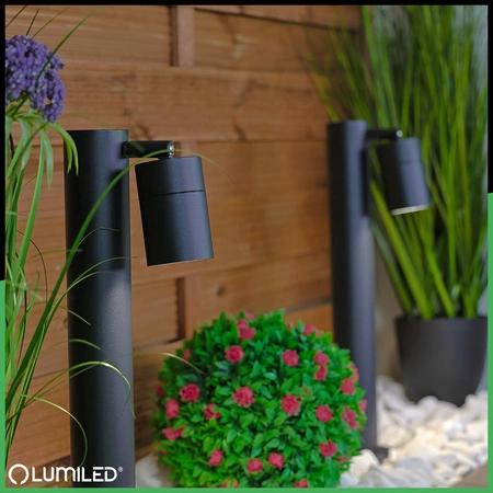 Gartenleuchte GU10, Außenstehleuchte Pollerleuchte 45cm LUMILED