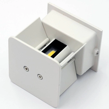 Wandleuchte Außen, Garten-Wandleuchte 2x3W IP54 4000K Weiß LEO LUMILED