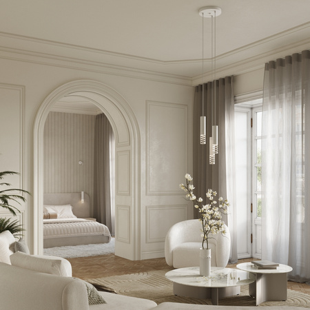 Decke Pendelleuchte 3x GU10 Weiß LAMI Ocean Green SL.1689 Sollux