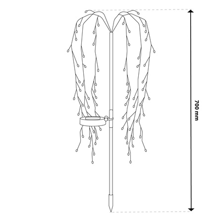 ADONIS 3000K LED Solar Garten Lampe Angetrieben Dekorativer Baum LUMILED