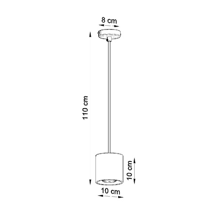 ORBIS GU10 Hängende LED-Deckenleuchte Grau SOLLUX