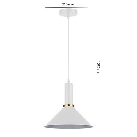 Masterled E27 Weiß Kupfer Olena Hängelampe