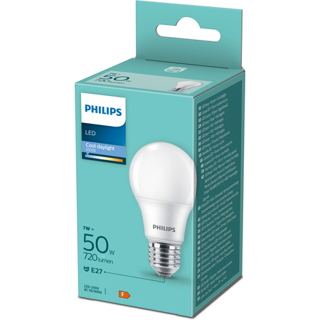 LED-Glühbirne E27 A60 7W = 50W 720lm 6500K Cold 150° Essential Philips