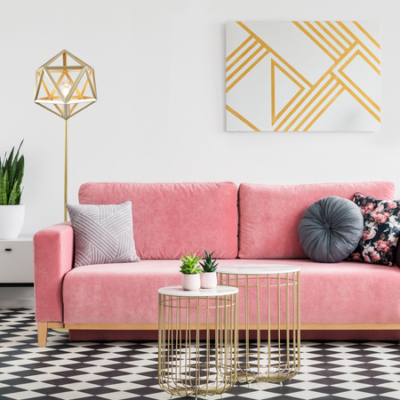 LED Stehleuchte Stehend 20W Gold Dänemark Sanico Goldlux