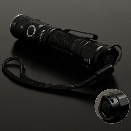 LED Wiederaufladbare Hand-Taschenlampe 10W 1200lm Zoom 6 Modi USB-C IP44 Videx