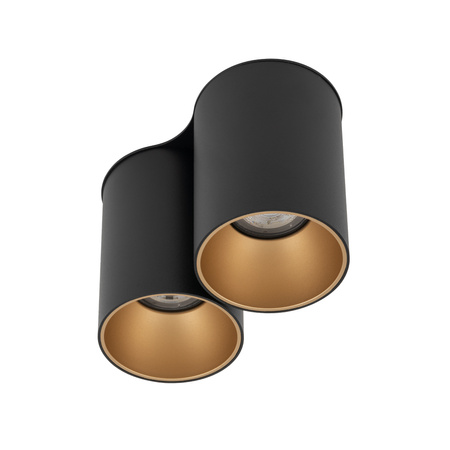 EYE TONE II Deckenleuchten 8087 Nowodvorski Schwarz-Gold 2xGU10 Deckenstrahler Modern