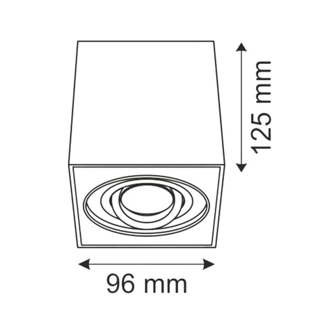 Deckenanbauleuchte Hadar Q1 1xGU10 beweglich quadratisch schwarz